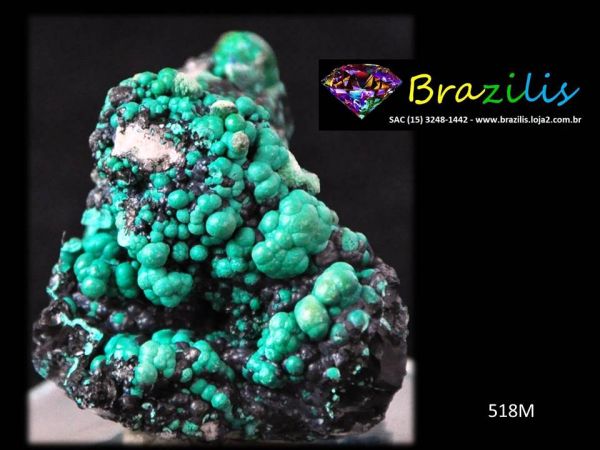 MALAQUITA CRISTALIZADA COLLECTION MALACHITE CRYSTALLIZED BRAZIL Cód.518M