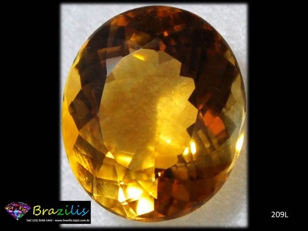 Citrino Pedra Preciosa Lapidação Oval Cód.209L Citrine