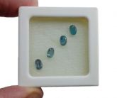 4 Turmalinas Azul Indicolita Oval 0,5ct Coleção/jóia 2385 L
