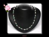 Colar Malaquita Quartzo Rosa Hematita Biojóias Bijoux Finas Cód.457C