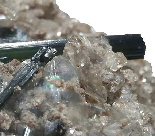 Turmalina na Lepdolita Cristais Extra Perfeitos Tourmaline Cód.371M
