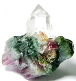 Turmalina Tricolor (Verde, Rosa e Amarela) no Quartzo  Gems