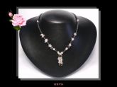 Colar Pedra Natural Quartzo Rosa e Hematita Bijoux Fina Cód.375C