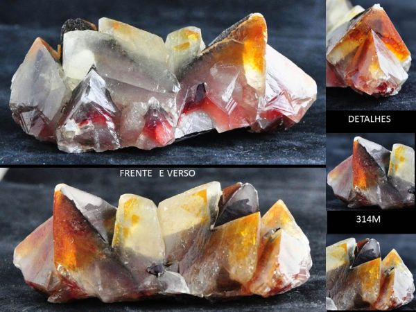 Calcita Phanton Tricolor com Pontas Perfeitas COLLECTION TRICOLOR CALCITE  BRAZIL Cód.314M