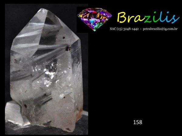 QUARTZO COM INCLUSÕES  DE AMIANTO MINERAL COLLECTION QUARTZ WITH EARTH-FLAX Cód.158M