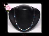 Colar Turquesa Madre Pérola Hematita Bijoux Fina Acessórios Cód.441C