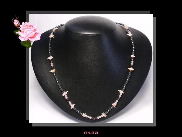 Colar Médio Coral Natural Vermelho Bijoux Fina Bio Jóia Cód.433C