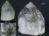 PONTA DE QUARTZO COM MUSGO COM CLIVAGEM (ARCO-ÍRIS) QUARTZ POINT WITH MOSS AND RAINBOW Cód.5090M