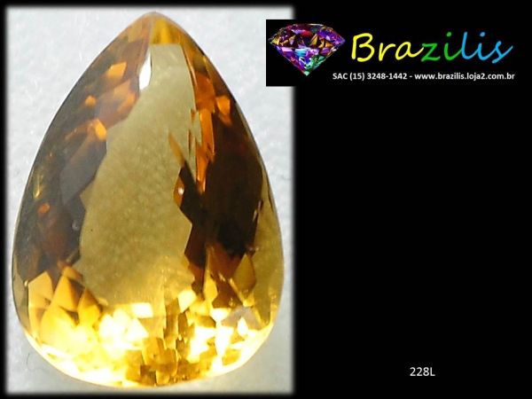 Citrino Pedra Preciosa Lapidação Lágrima Cód.228L Citrine