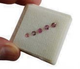 5 Turmalinas Rosa Lap. Brilhante 1,0ct Coleção Jóia 2384 L