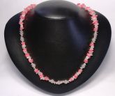 Colar Médio Quartzo Rosa Biojóia Cód.126C