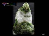 DIOPSÍDIO NO QUARTZO MINERAL PEDRA COLLECTION DIOPSIDE ON QUARTZ BRAZIL Cód.2288M