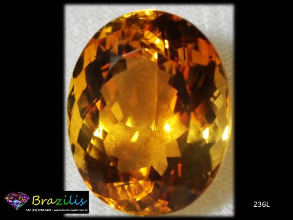 Citrino Pedra Preciosa Lapidação Oval Citrine Cód. 236L