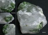 CRISTAL DE FUCHSITA NA ROCHA MATRIZ NO QUARTZO FUCSITE CRYSTAL IN QUARTZ COLLECTION BRAZIL Cód.5064