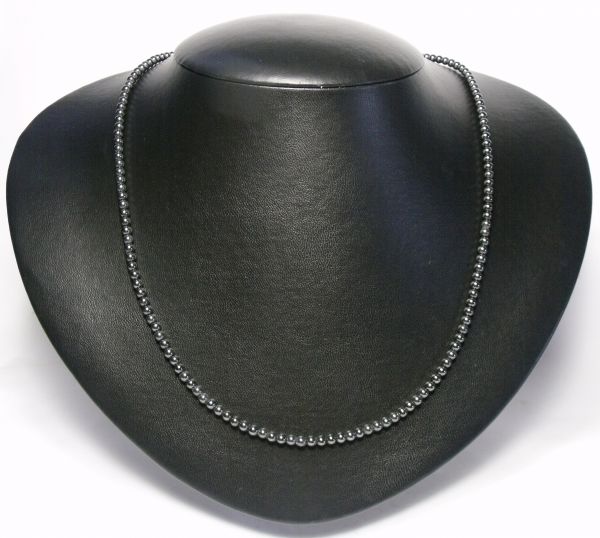 Colar Médio Hematitas Naturais Esferas 4mm Biojóias Cód.101B-C