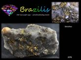 CRISTALIZAÇÃO DE PIRITA (OURO DOS TOLOS) NO QUARTZO COLLECTION PYRITE ON QUARTZ BRAZIL Cód.2276M