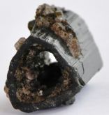 Turmalina Ôca Raríssimo Verde Preta Hollow Tourmline Gems Cód.2045A