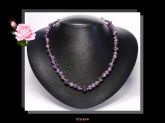 Colar Médio Clássico Ametistas Naturais Bijoux Finas Biojóia Cód.564C