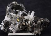 Quartzo Cristalizado na Hematita c inclusões de Pirita Quartz in Hematite with Pyrite Cód.2168M