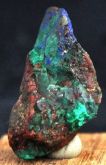 Azurita Malaquita na Rocha Matriz Mineral de Coleção Azurite Chile Cód.356M