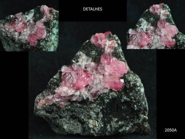RODOCROSITA CRISTALIZADA NA ROCHA MATRIZ RODOCROSITE MINERAL COLLECTION ARGENTINA Cód.2050M