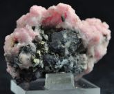 PIRITA NA RODOCROSITA COM MICA E INCLUSÕES PIRITE IN RHODOCHROSITE PERU Cód.336M