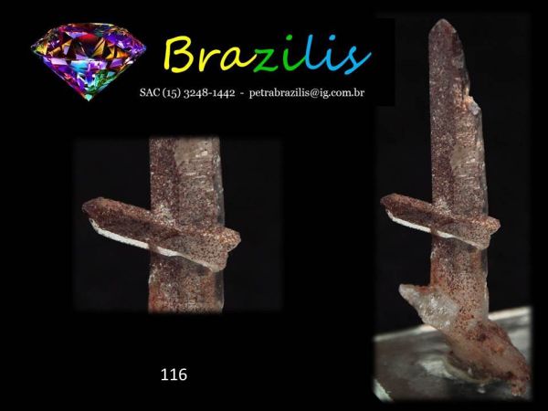 QUARTZO C/ INTERCESSÃO DE CRESCIMENTO COLLECTION MINERAL QUARTZ IRREGULAR GROWTH BRAZIL Cód.116M