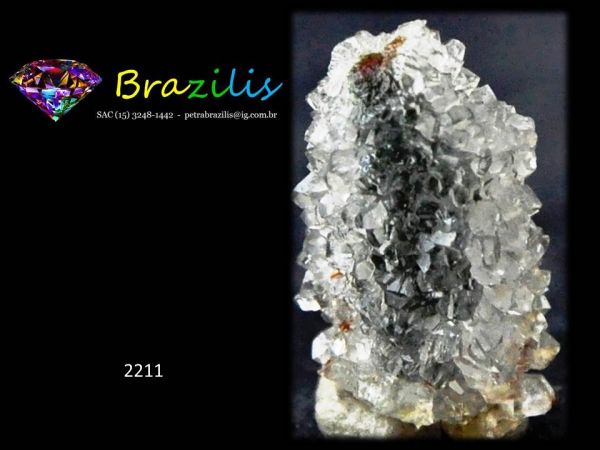 DRUZA QUARTZO FLOR (PINHA) MINERAL DE COLEÇÃO GEMSTONE BRAZIL Cód.2211M