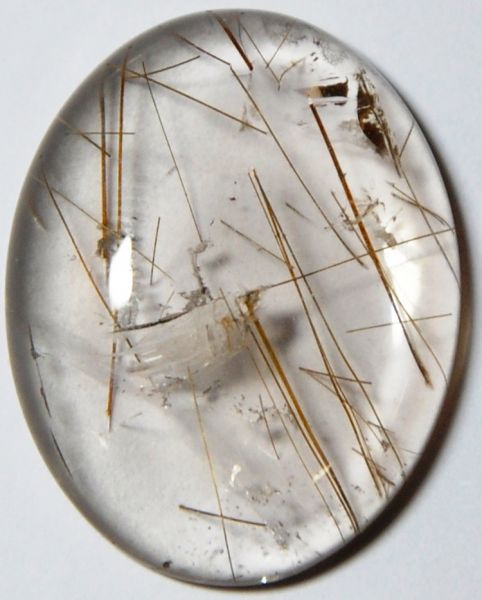 Quartzo Rutilado Pedra Preciosa Lapidada Rutilated Quartz Cód.483L