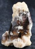Quartzo Fumê na Calcita com Inclusões  SMOKY QUARTZ ON CALCITE Cód.226M