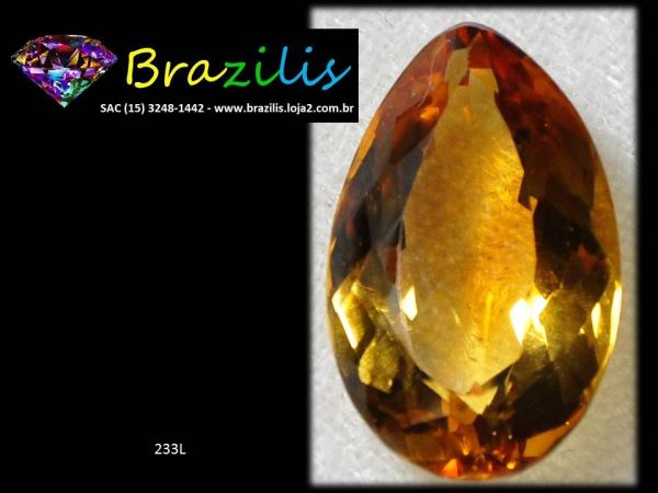 Citrino Pedra Preciosa Lapidação Lágrima Cód.233L Citrine