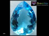 Topázio Azul Pedra Preciosa Lapidada Blue Topaz Cut Cód.166L