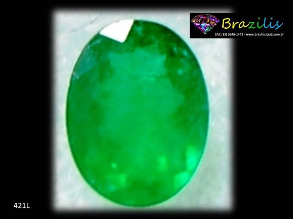 Esmeralda Pedra Preciosa Lapidação Oval Cód.421L Emerald Cut