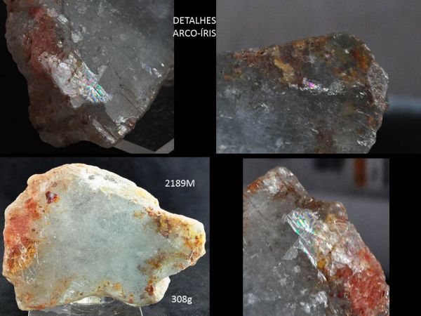 TOPÁZIO AZUL COM VÁRIAS CLIVAGENS NATURAIS ARCO-ÍRIS COLLECTION BLUE TOPAZ RAINBOW BRAZIL Cód.2189M