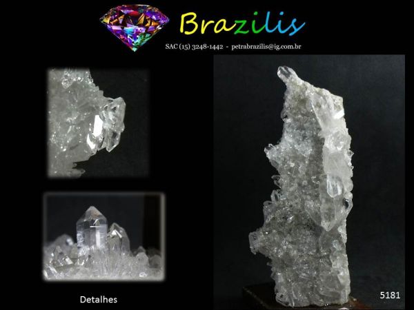 CRISTAL DE QUARTZO COM PONTAS BI-TERMINADAS COLEÇÃO Cód.5181