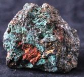 Calcopirita c/ Malaquita Mineral Pedra Calcopirite Malaquite Brazil Cód.498M