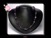 Colar Médio Pedra Natural Ametista Roxo Bijoux Fina Biojóia Cód.621C