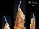 CIANITA NO QUARTZO PEDRA MINERAL COLLECTION KYANITE IN QUARTZ  BRAZIL Cód.122M